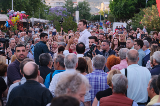 O Στέφανος Κασσελάκης στην Καλαμάτα